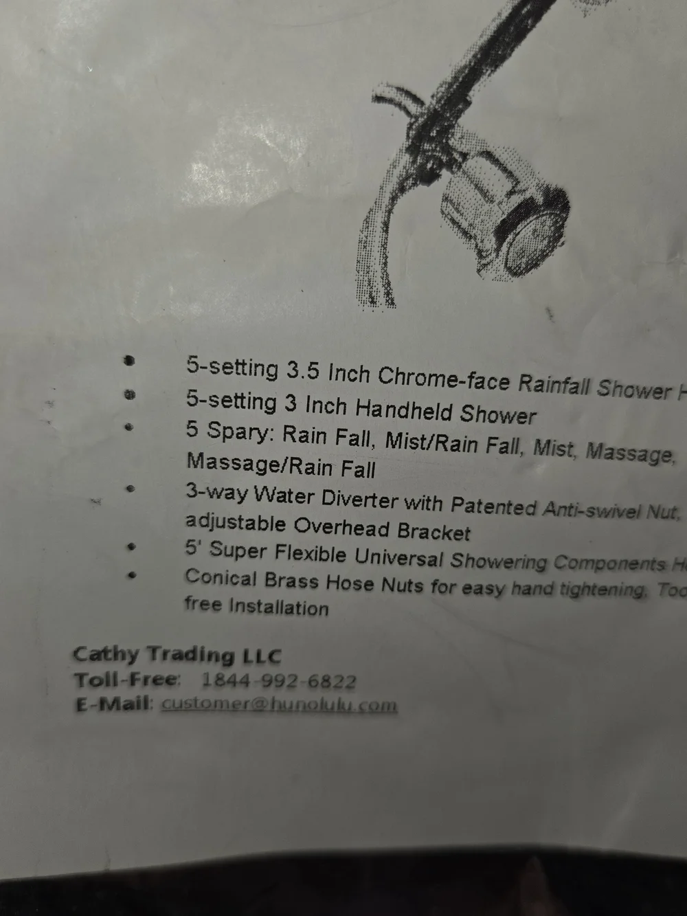 Chrome Handheld Shower Head Kit - Silver